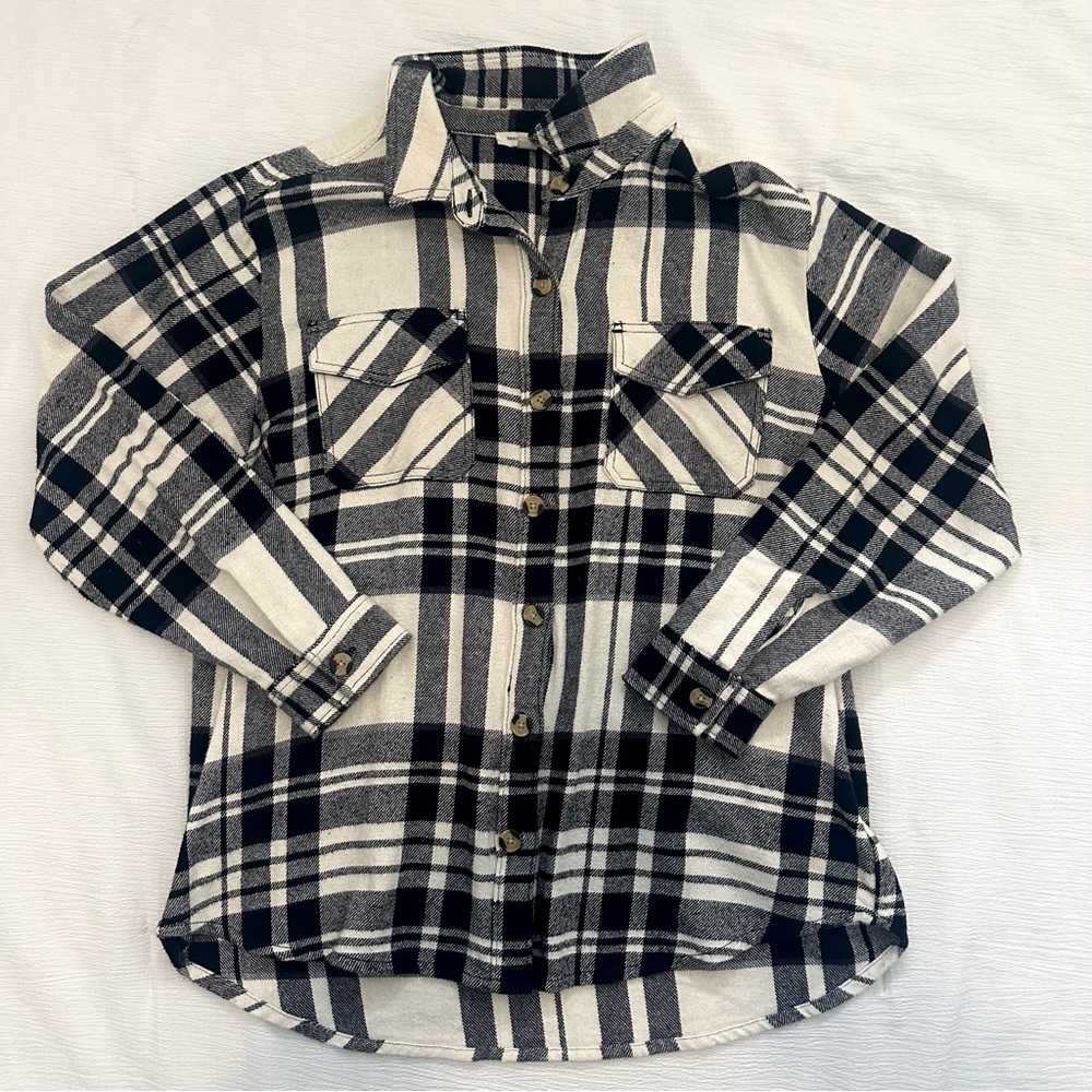 Plaid Button Down Shacket